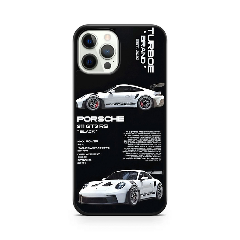 Porsche White – Printed Glossy Phone Case | For All Models
